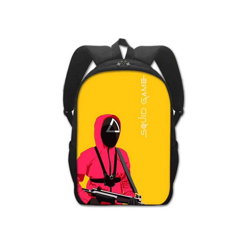 (5) Squid Game Round Six Backpack Student Schoolbag Shoulder Bag Lunch Travel Laptop
