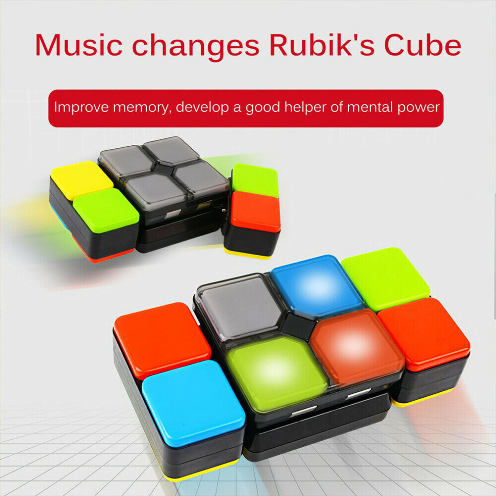 LED Music Magic Cube Puzzle Flip Slide Multiplayer Electronic Game Toys