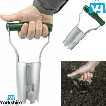 Zinc Plated Metal Hand Bulb Planter Soil Insertion Garden Sowing Spade