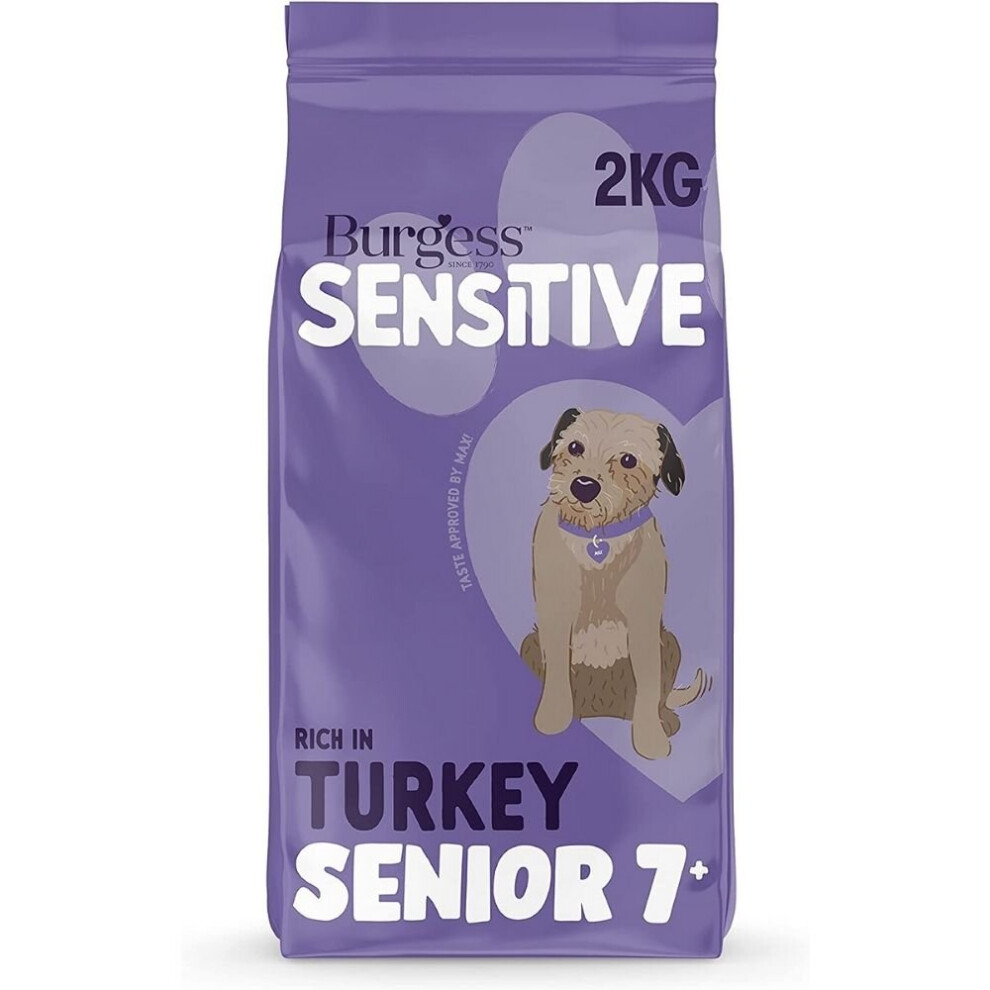 Burgess Sensitive Senior Dog Food Turkey 2kg