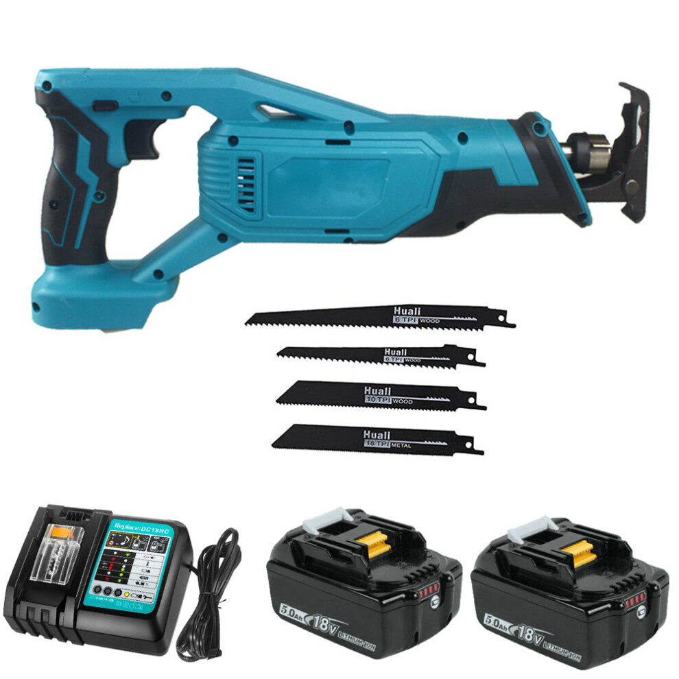 Cordless Reciprocating Saw+2xBattery+Charger-Makita Battery Compatible