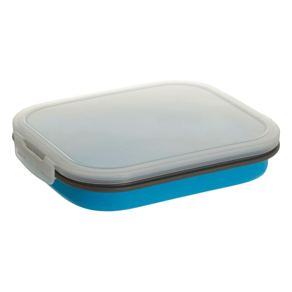 Stylish Blue Collapsible Lunch Box, Vibrant Lunch Box, Versatile Tiffin Box, Lightweight Lunch Packs