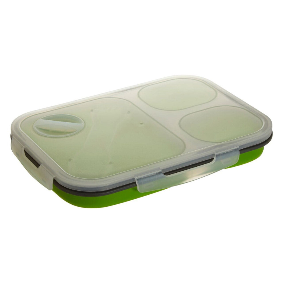 Premier Housewares Stylish Lunch Box With Spork, Vibrant Lunch Box, Versatile Tiffin Box, Lightweight Lunch Packs Green