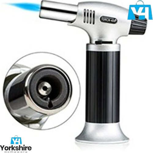 Blow Torch Refillable Butane Gas Lighter Adjustable Flame Safety Lock 2