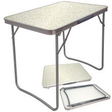 (White) Portable Folding Picnic Table MDF For Indoor Outdoor Home Party, Camping & Hiking