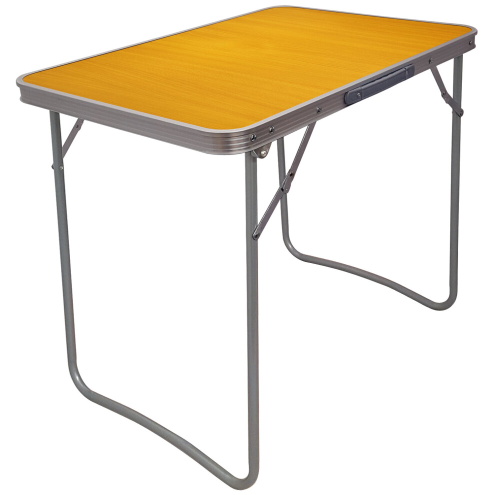 (Orange) Portable Folding Picnic Table MDF For Indoor Outdoor Home Party, Camping & Hiking