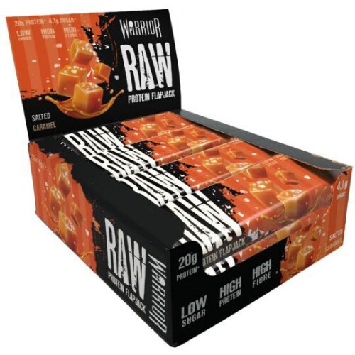 Warrior Raw Protein Flapjack, Salted Caramel - 12 bars