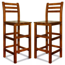 2X Wooden Bar Stools UK Kitchen, Furniture ,Cafe, Best