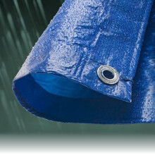 (7M x 11M, 1) Economy Blue Waterproof Tarpaulin Sheet Tarp Cover With Eyelets