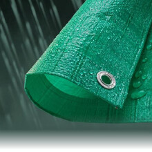(4.5M x 9M, 1) Economy Green Waterproof Tarpaulin Sheet Tarp Cover With Eyelets