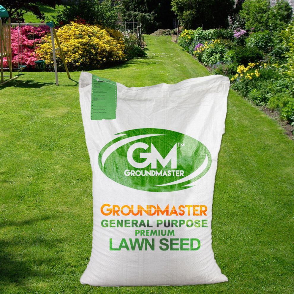 (1KG) Groundmaster General Purpose Garden Premium Back Lawn Grass Seed Various Sizes
