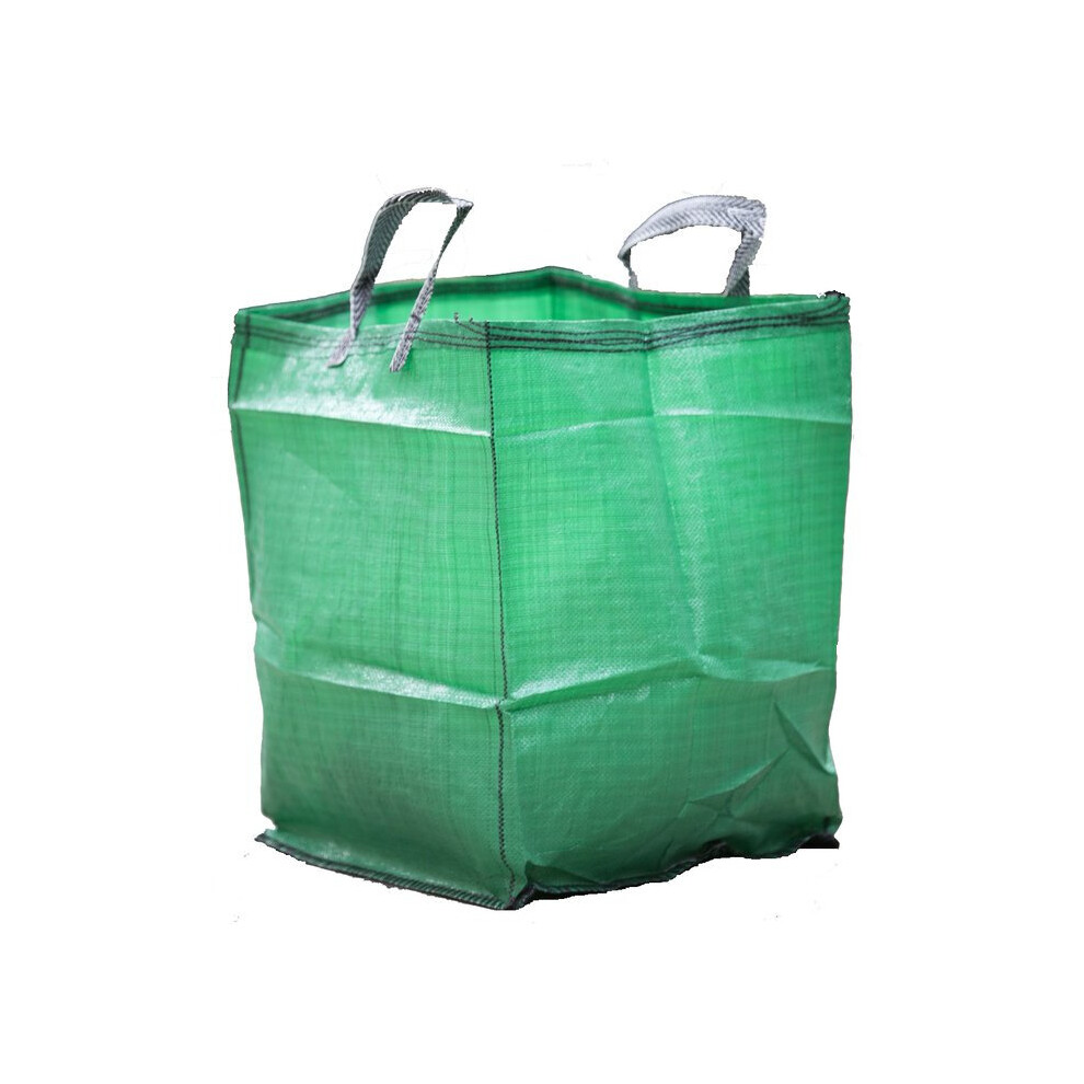 (1) 120L Green Garden Waste Bags Polypropylene Organic Material Refuse Sack Bin