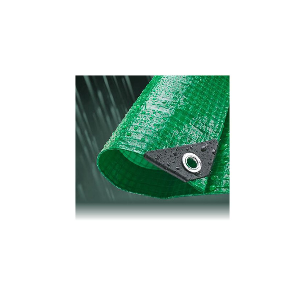 (4M X 6M) Green Mono Cover Waterproof Tarpaulin Sheet Tarp Cover With Eyelets 00505164362754