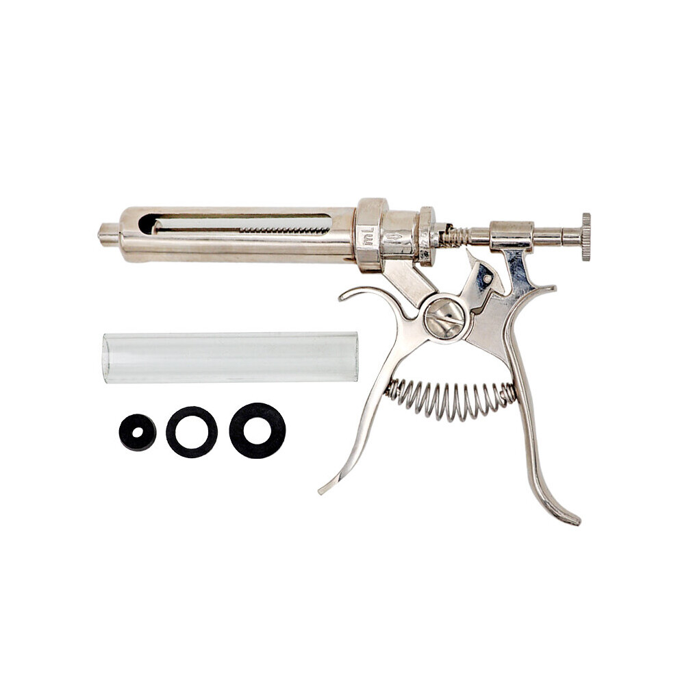 50ml Animals continuos injection syringe Revolver stainless steel vaccination gun Automatic for pig chicken sheep cow