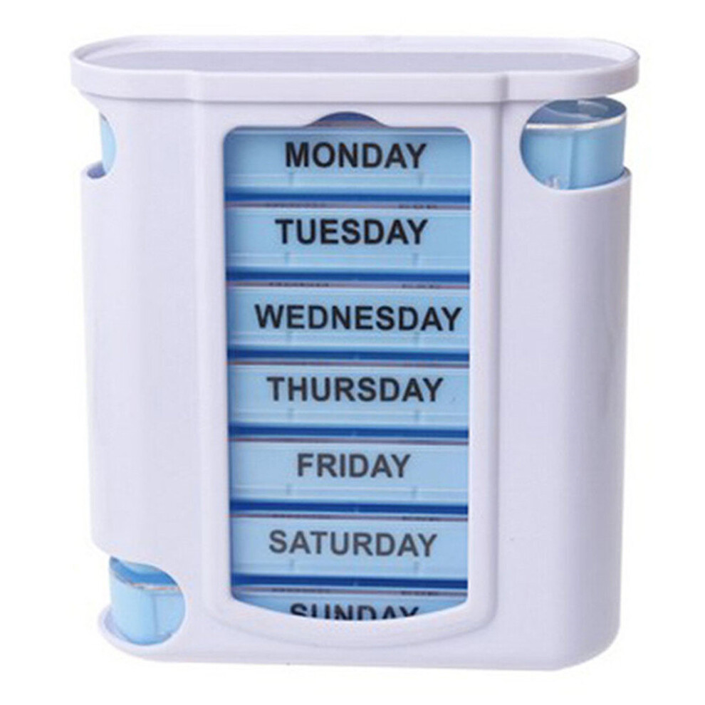 Seven Days Plastic Pill Case Drawer Pill Planner Outdoor Stackable Compartment Pill Box