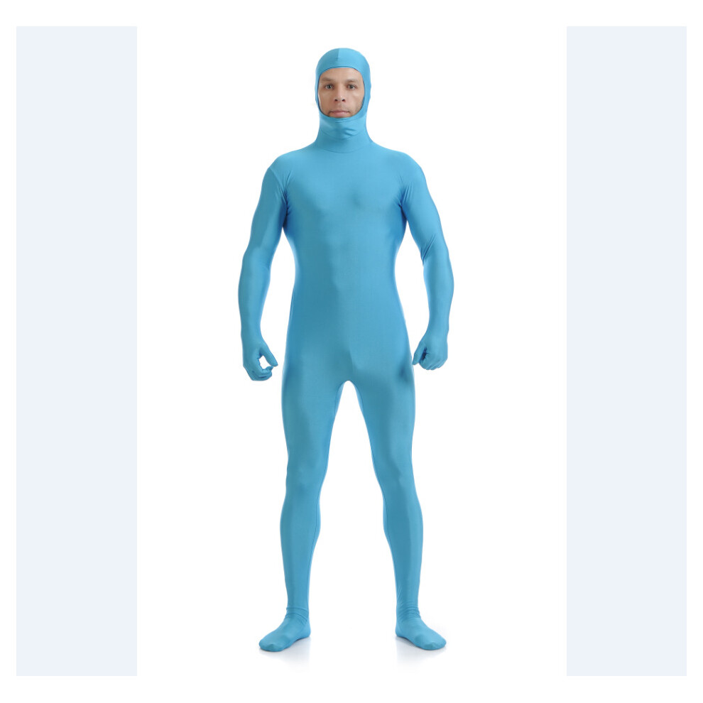(Sky blue, 3XL(Tag 3XL=US XL)) Halloween Adult Morphsuit Fancy Costume Morph Suit Cosplay Costume Bodysuit