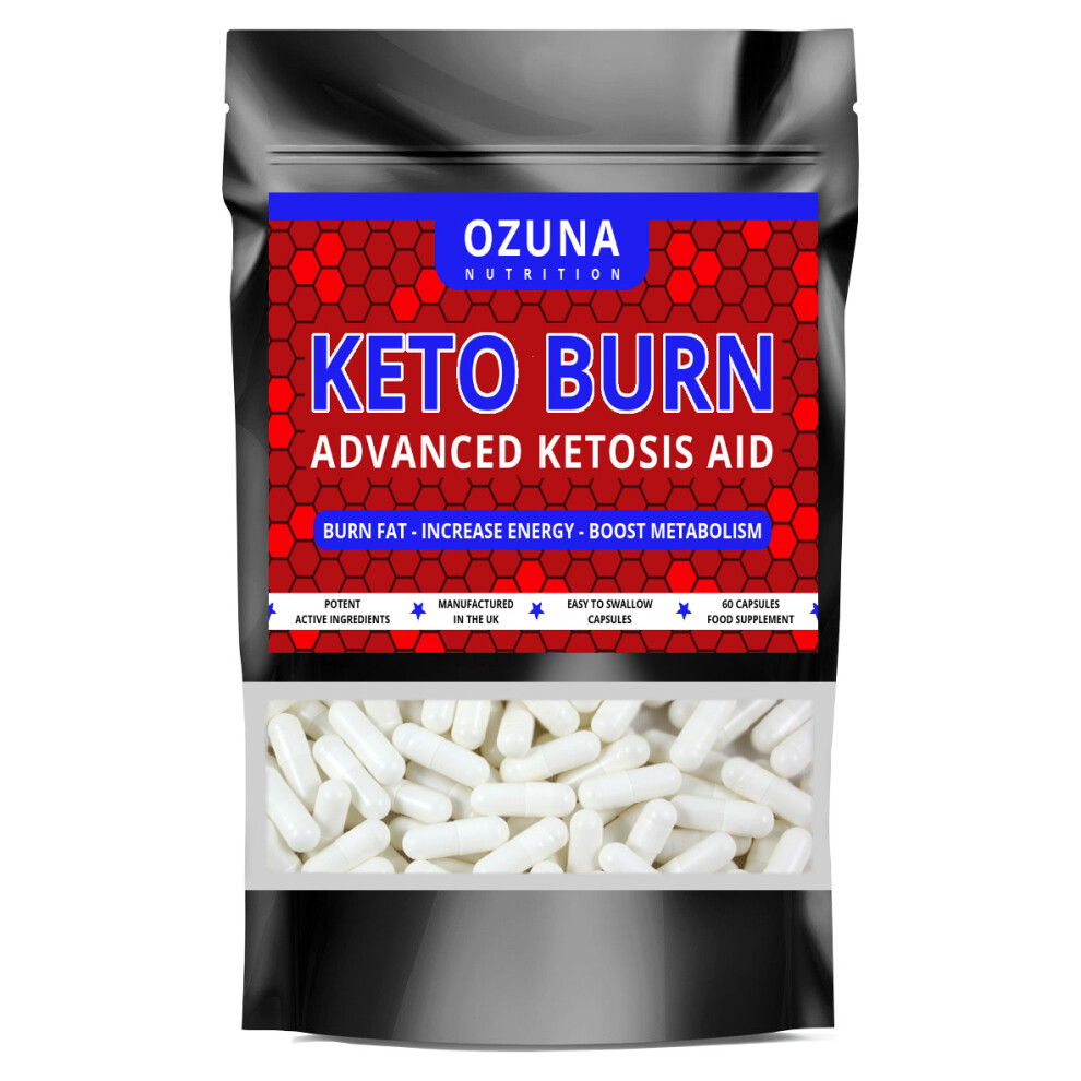 Keto Burn Advanced Ketosis Aid Weight Loss Diet Pills Fat Burner Supplement | 60 Capsules