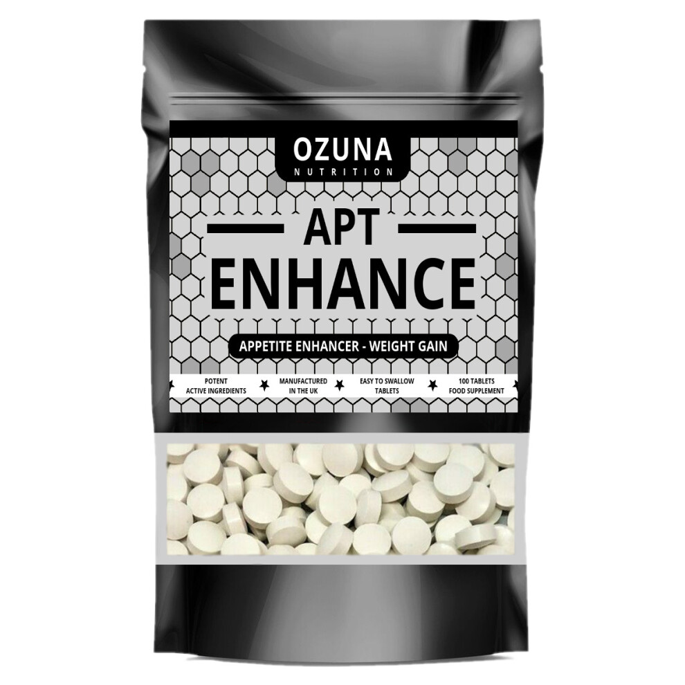 Ozuna Nutrition Apt Enhance Appetite Enhancer Stimulant - Max Strength Appetite Boosting Pills - Proven Natural Formula - 100 Tablets