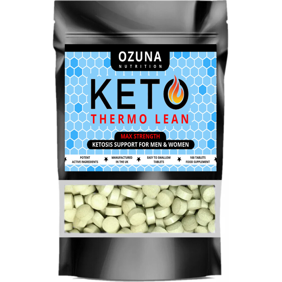 Keto Thermo Lean Diet Pills with Matcha Advanced Fat Burners Weight Loss Pure Ketosis | 100 Tablets