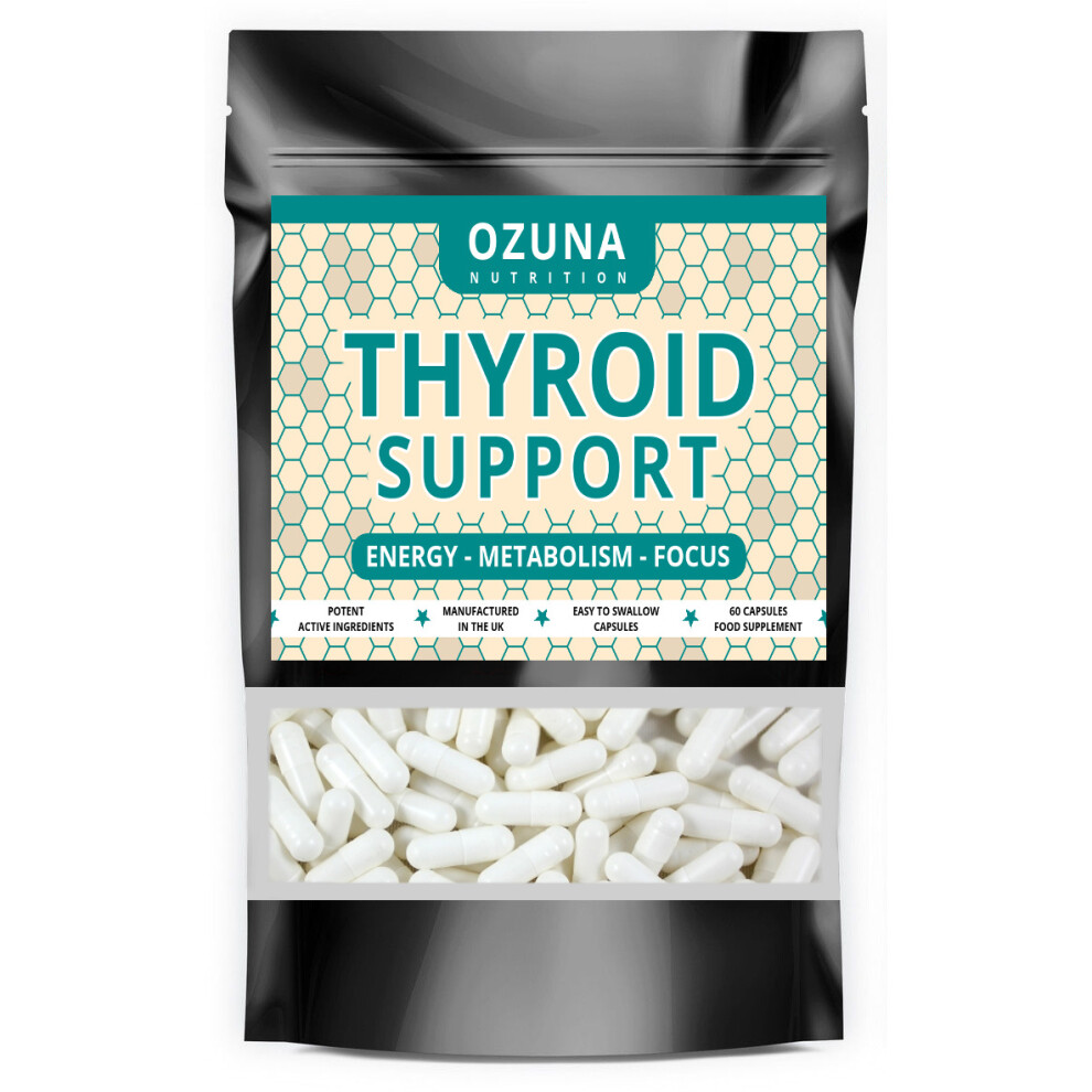 Thyroid Support High Strength Capsules - Energy - Metabolism - Focus - One Month Supply