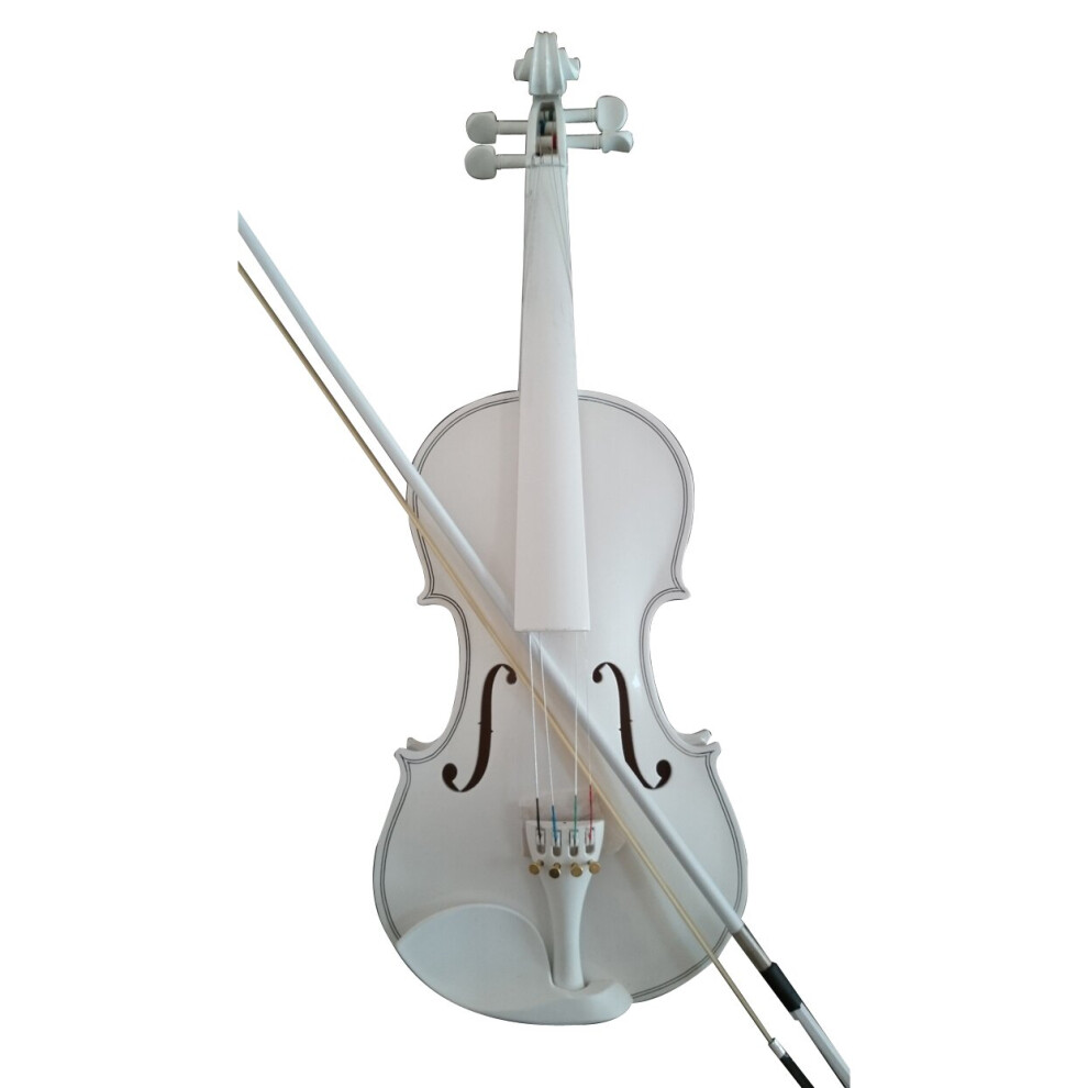 Student violin all 4/4 maple spruce with bow rosin all white