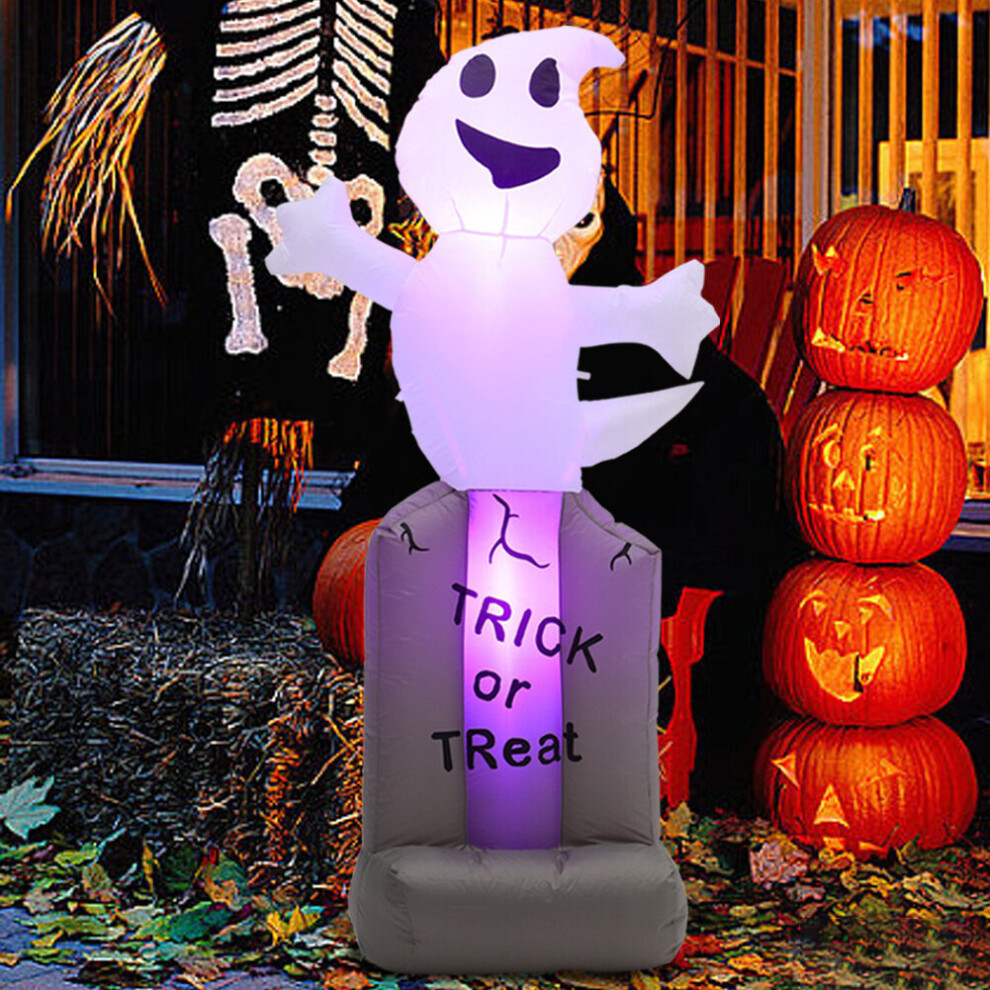 Large Halloween Inflatable Blow Up Ghost w/LED Light Indoor Outdoor Yard Decor