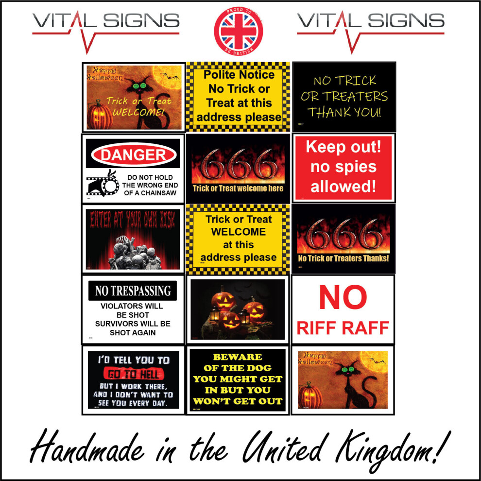 (200 x 150mm - 8 x 6, A - Sticker / Sav - Non-See Through) HUBL1 Halloween / Magic / Trick or Treat / Cats / Devil October Signs 600mm x 450mm B - Mag-image-OPC-P8HRWXS-NEW