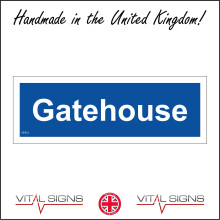 (600 x 200mm - 24 x 8, B - Magnetic - Vehicle Grade) GE932 Gatehouse Sign Entrance Entry Medieval Park Wall Door Plaque Gateway 600mm x 200mm B - Magnetic - Vehicle Grade