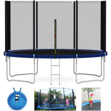 (12 FT) MCC Heavy Duty 6FT 8FT 10FT 12FT 14FT Outdoor Trampoline with Enclosure Net for Kids Spring Cover Ladder FREE Space Hopper