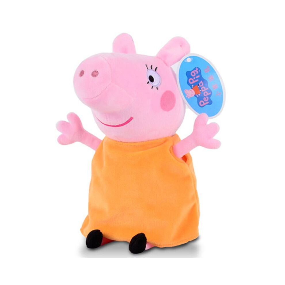 (Mummy Pig, 25cm) Peppa Pig George Mummy Daddy Plush Toy 20-110cm Stuffed Doll Kids Fans Gift