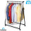 Chrome Adjustable Dress Coat Jackets Hanging Rail Rack Stand Hanger 5