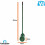3 Step Rolling Grass Lawn Aerator Steel Spike Roller Aluminum Adjustable Handle 6