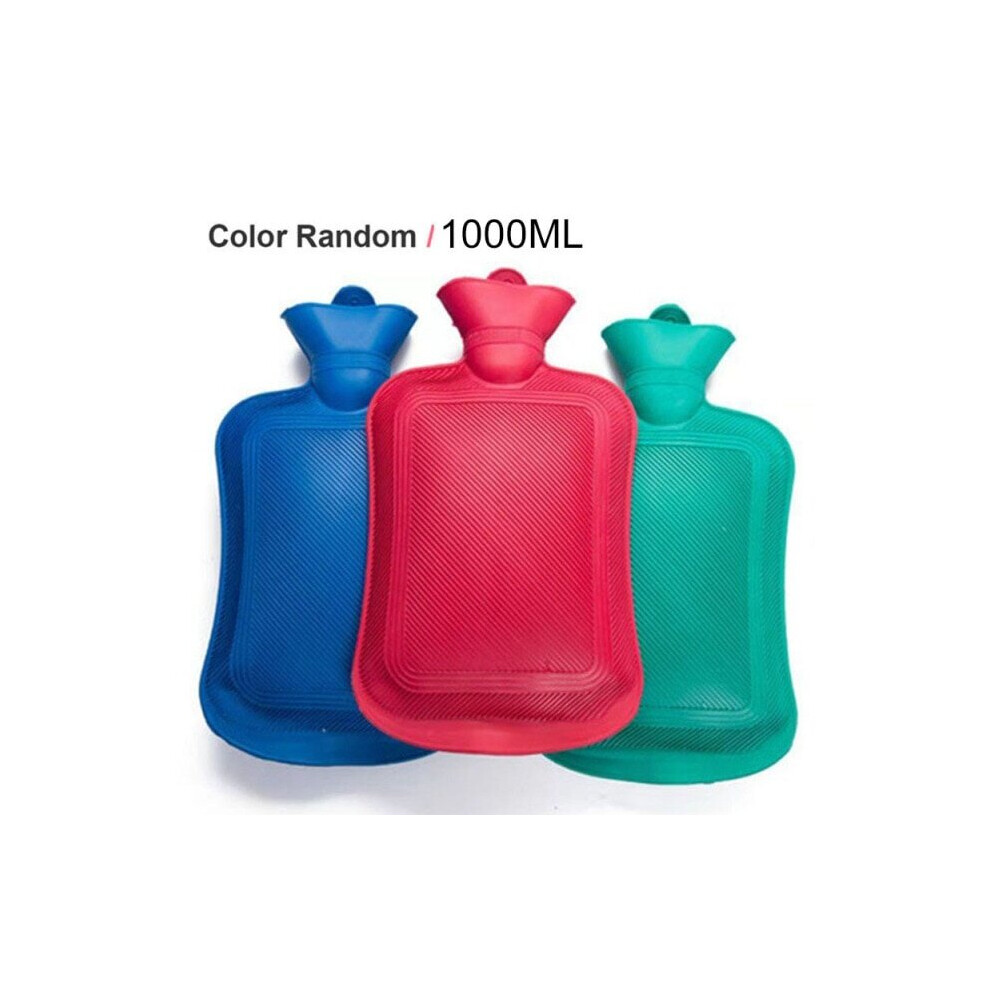 (Random 1000ml, China) Hot Water Bottle 2000/1750 ML Rubber High Density Winter Hand Warmer Portable Thick Hot Water Bottle Girls Pocket Hot Water Bag