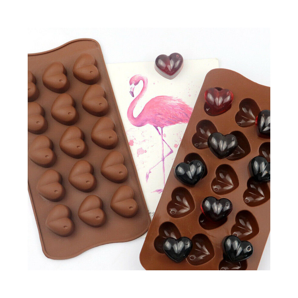 Love Heart Silicone Mould Chocolate Cake Jelly Ice Candy Sugar