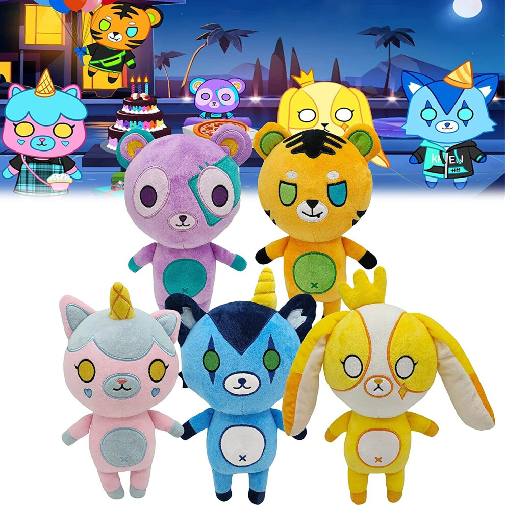 (5Pcs) 25Cm Funneh Plush Toy Stuffed Teddy Doll Kids Gift Gold