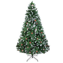 Christmas Tree 7FT 1350 Branch Flocking Spray White Plus Pine Cone