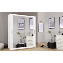 (203 cm) Lush Bird Sliding Wardrobe for bedrrom| Space Saving Bedroom Closet ,Multiple Sizes with Shelves & Hanging Rails  2 or 3 Sliding Doors