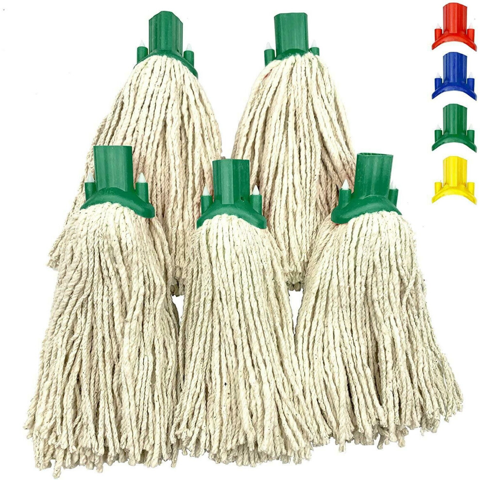 5x Cotton Mop Heads Replacement Floor Multi Fit Heavy Duty Cleaning