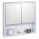 URBN Living (2 Half Doors) White Wooden Wall Mounted Mirror Bathroom Cabinet 1