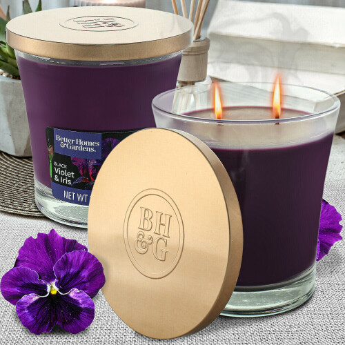 (Black Violet And Iris) Better Homes 17oz Double Wick Scented Candle