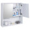 URBN Living (2 Half Doors) White Wooden Wall Mounted Mirror Bathroom Cabinet 2