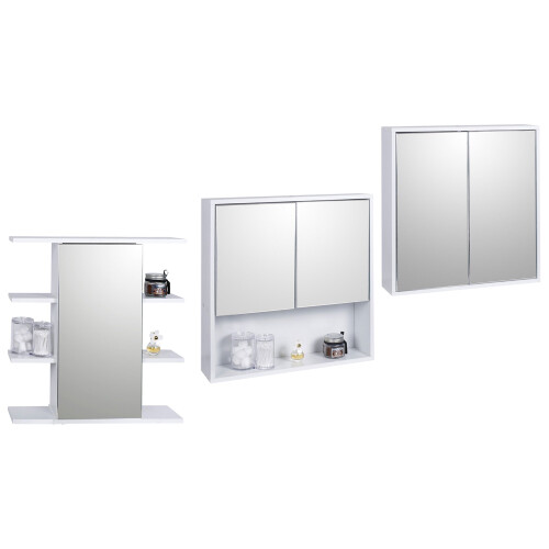 White Wooden Wall Mounted Mirror Bathroom on OnBuy