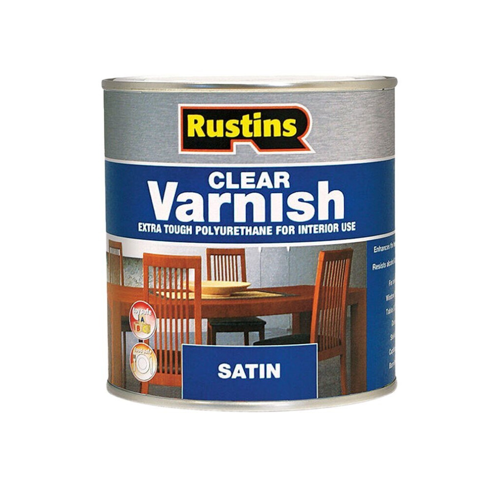 Rustins POSC5000 Polyurethane Varnish Satin Clear 5 Litre