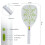 Krypton Bug Zapper Racket Electric Fly Swatter Mosquito Insect Killer 10