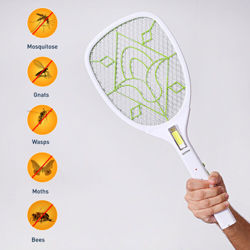 Krypton Bug Zapper Racket Electric Fly Swatter Mosquito Insect Killer 1