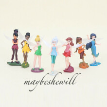 Disney Tinker Bell Fairies Prinzessin 7pcs Puppe Spielzeug Modell Set 4" Figur Geschenk