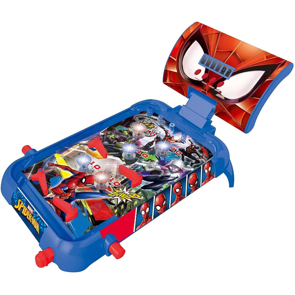 Marvel Spiderman Electronic Pinball Game With Lights And Sounds