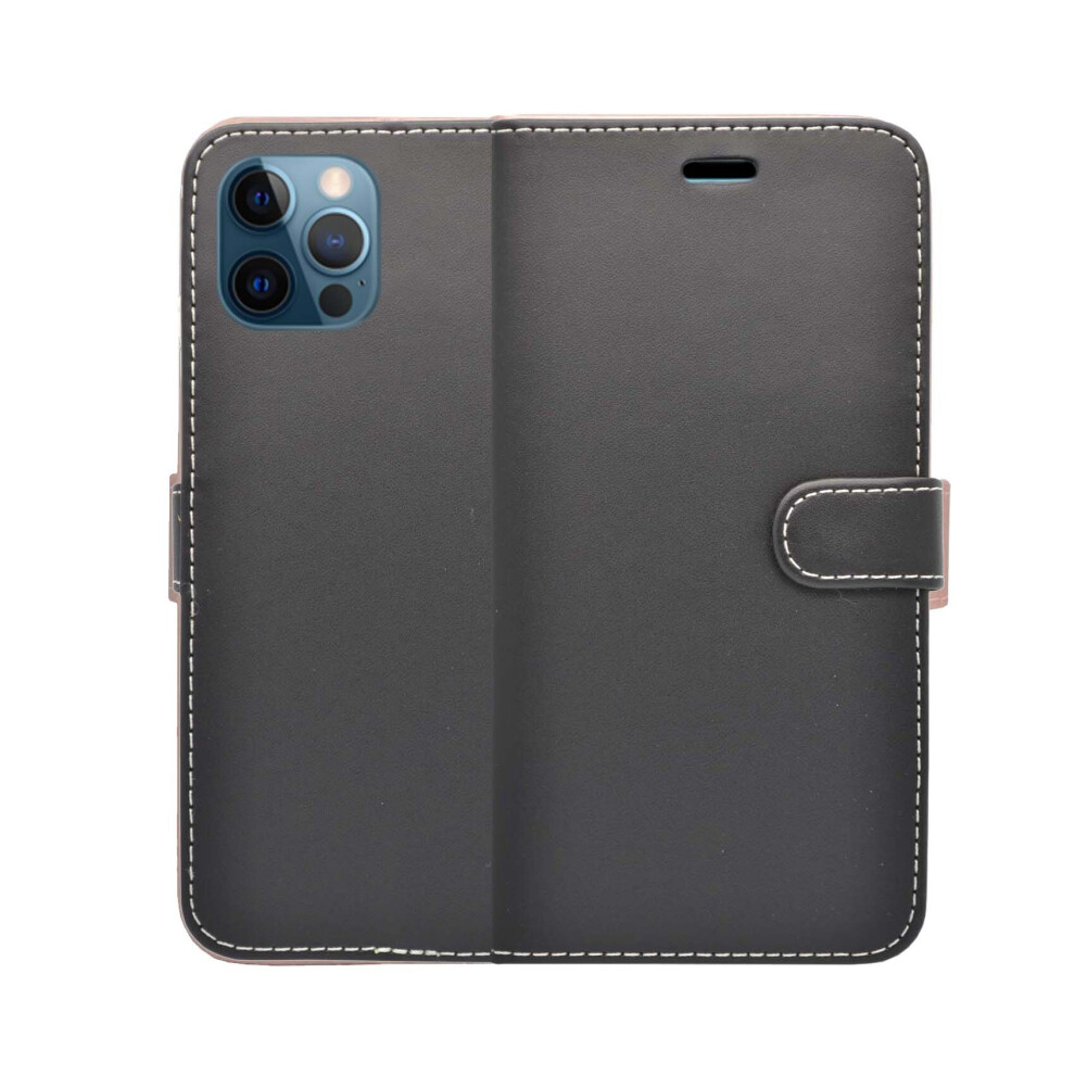 (Black) For Apple Iphone 13 Pro Case Wallet Flip Pu Leather Kickstand Card Holder Cover Black 304063160313