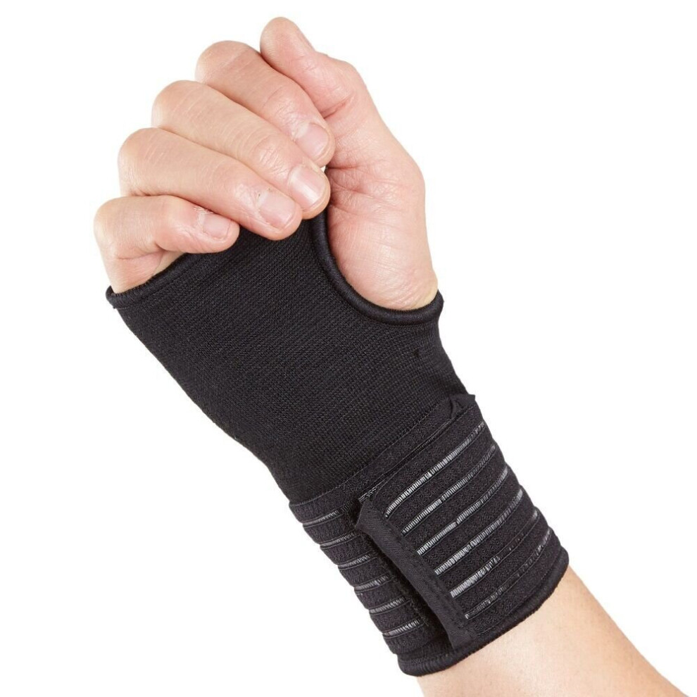 Black (Black) 1Pc Elastic Carpal Thumb Hand Wrist Support Brace Compression Sport Bandage