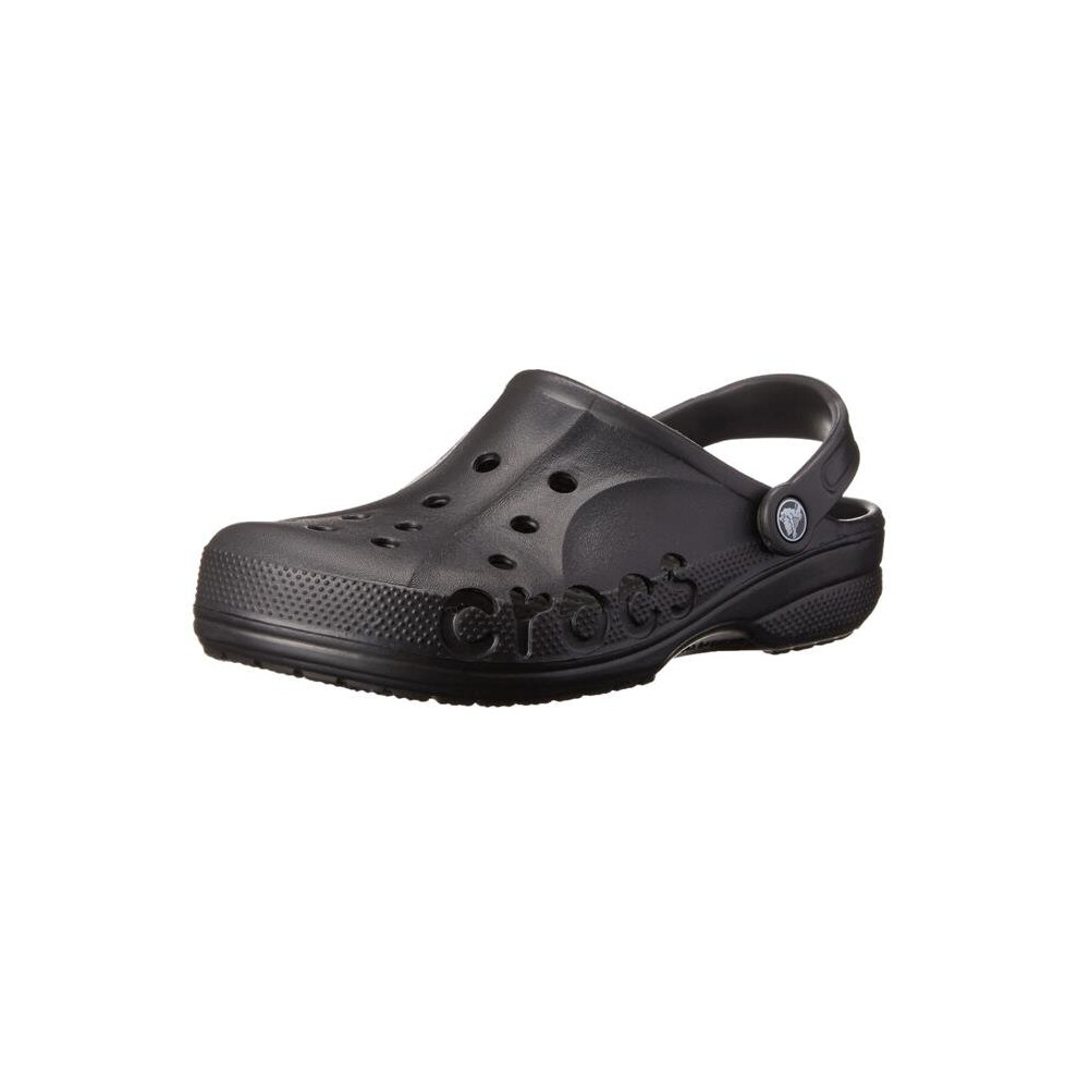 Crocs 10126-001-M10W12 Baya Clogs for Unisex, Black - Size Mens 10 & Women 12